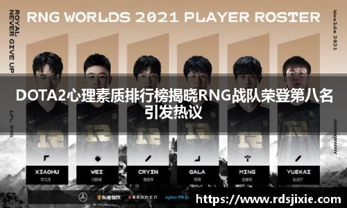 DOTA2心理素质排行榜揭晓RNG战队荣登第八名引发热议